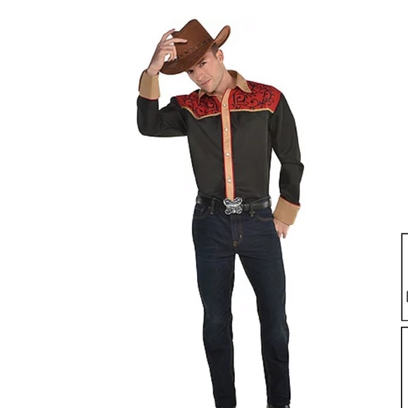 Adult Cowboy Shirt - Picture 2 of 2